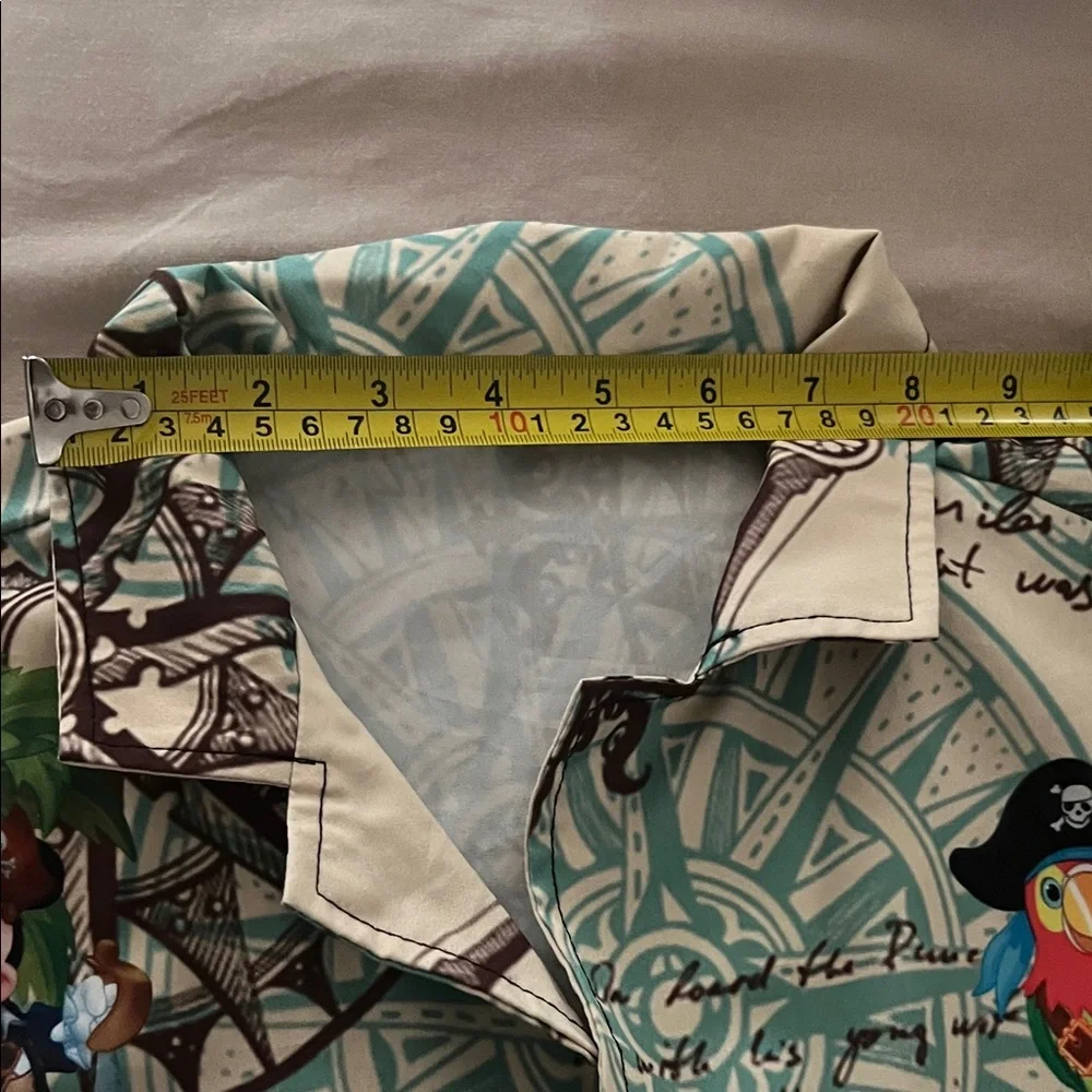 #*081* Men's Micky Mouse Beige Pirate Print Shirt - Picture 4 of 6